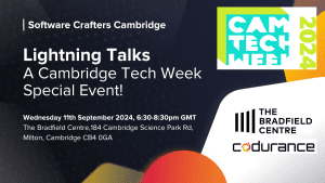 Lightning Talks, Cambridge Tech Week Fringe Event